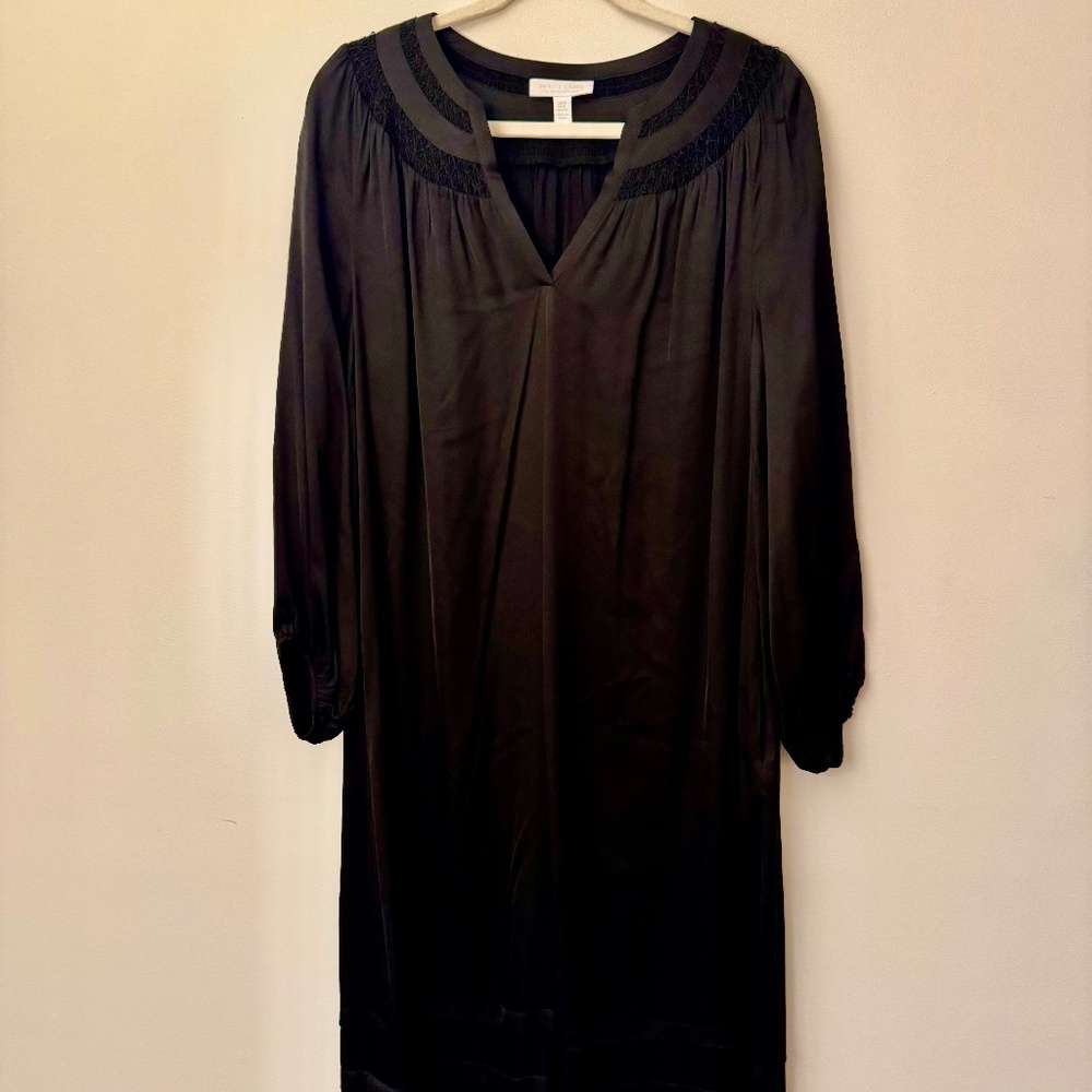 The White Company - White Label Black Silk LIke dress US 6